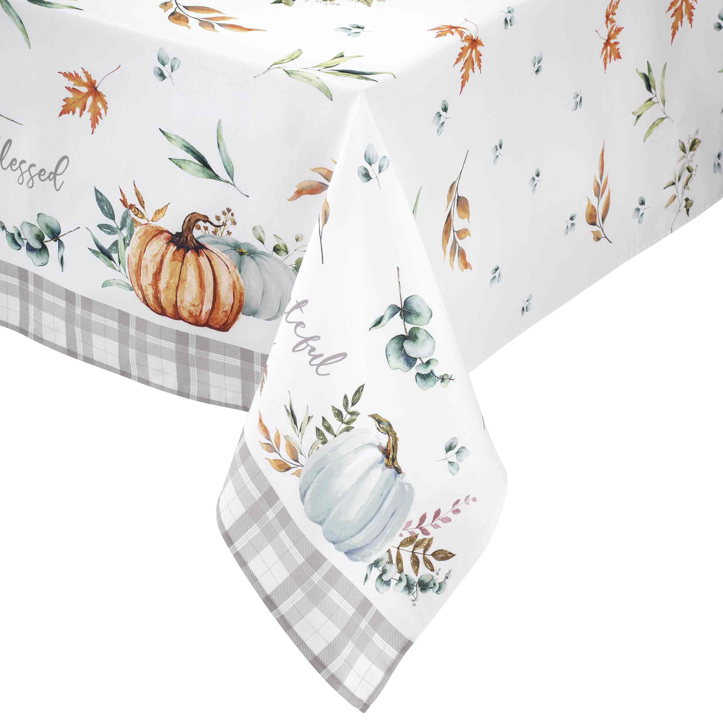Grateful Patch Fall-Inspired Ivory Polyester Cotton Tablecloth