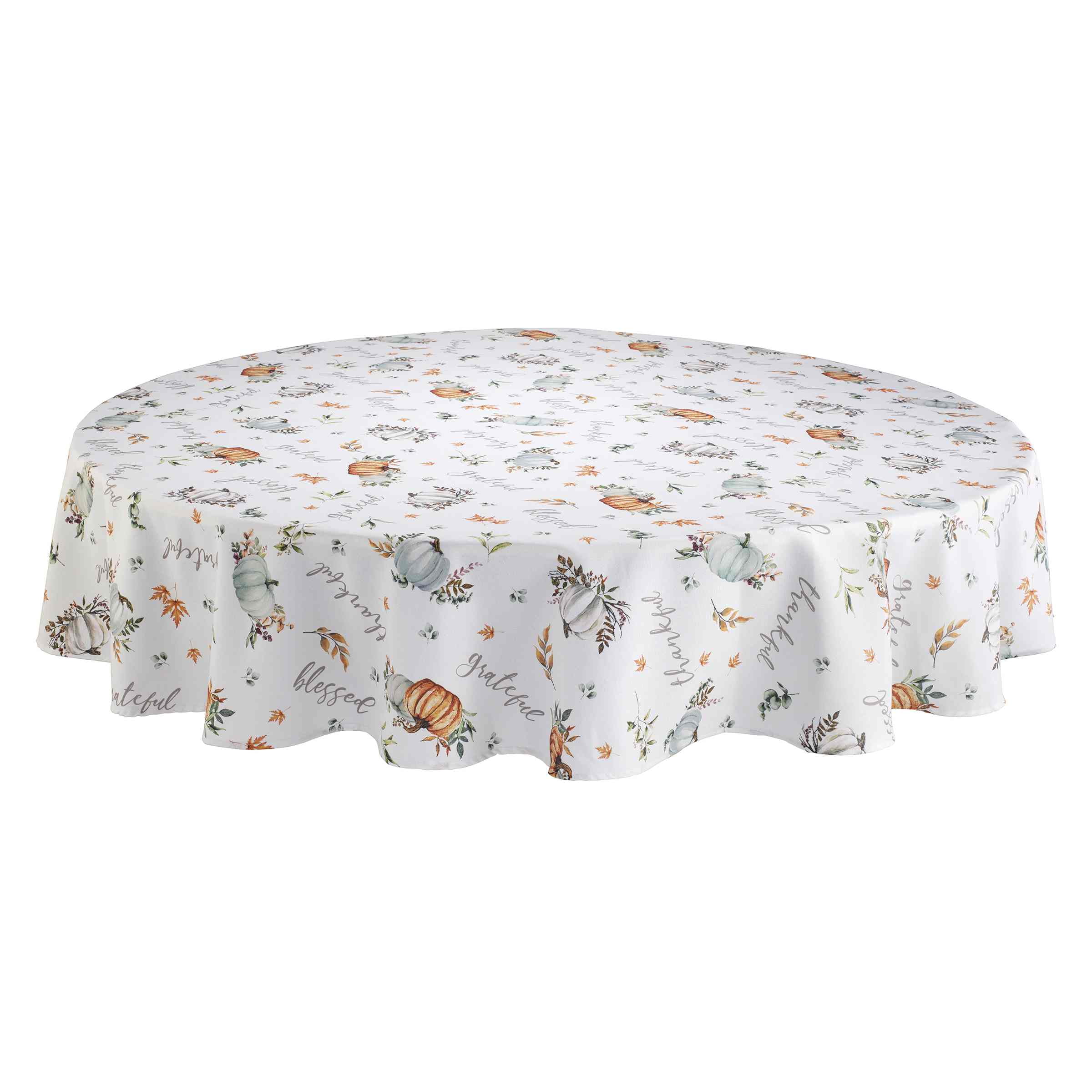 Grateful Patch Fall Round Cotton Tablecloth