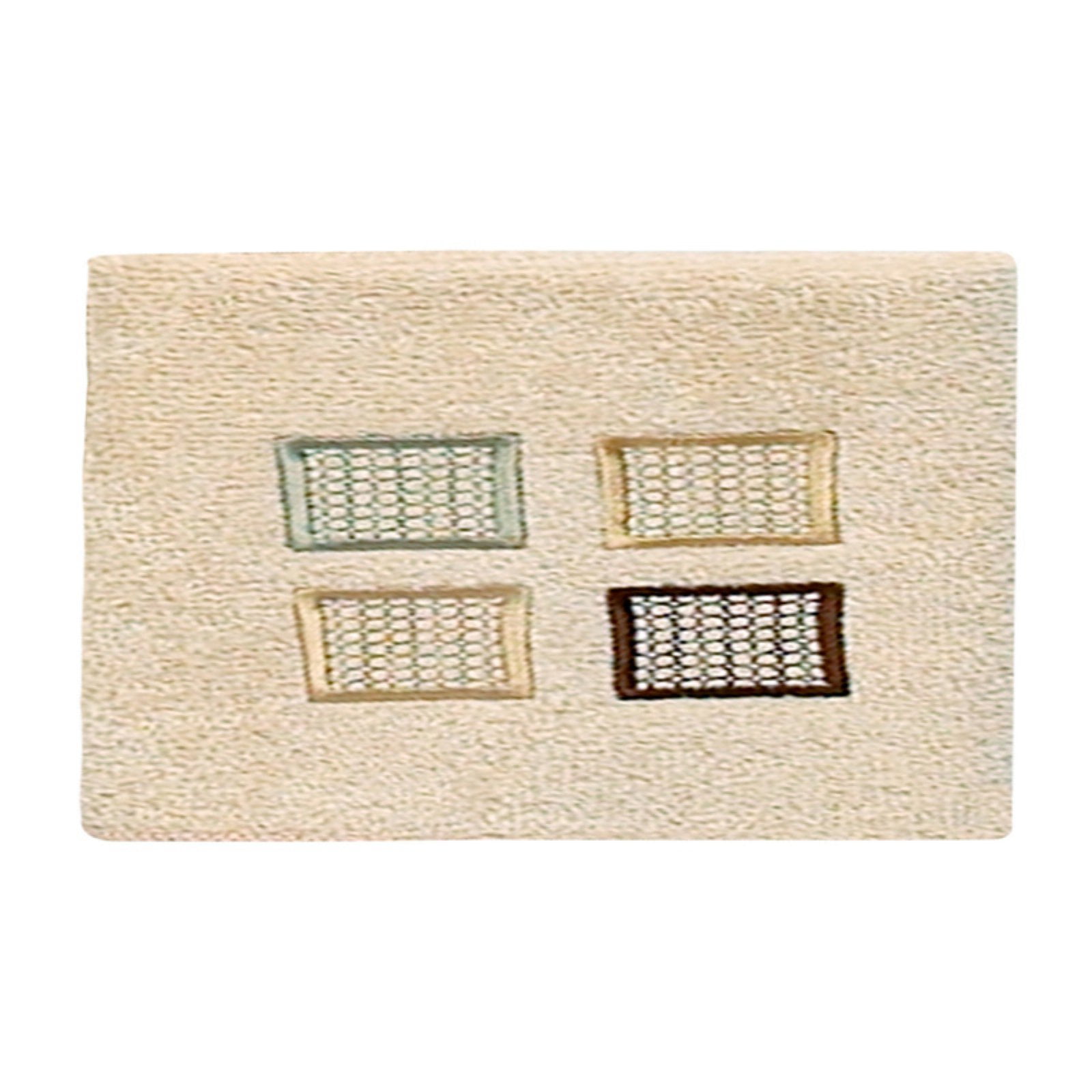 Ivory Cotton Wash Cloth with Botanical Motif