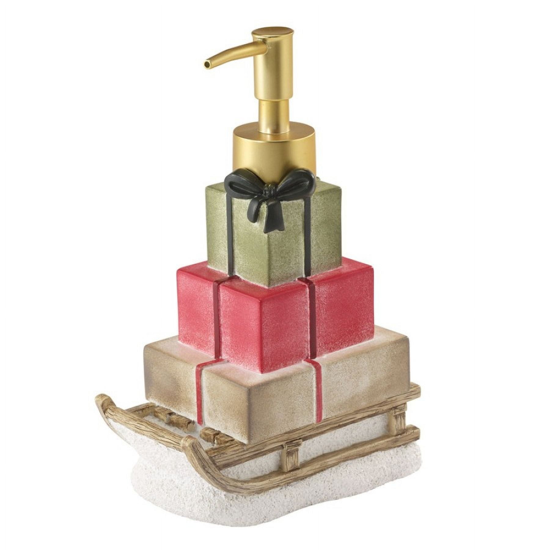Holiday Countdown Resin Present Stack Lotion Dispenser