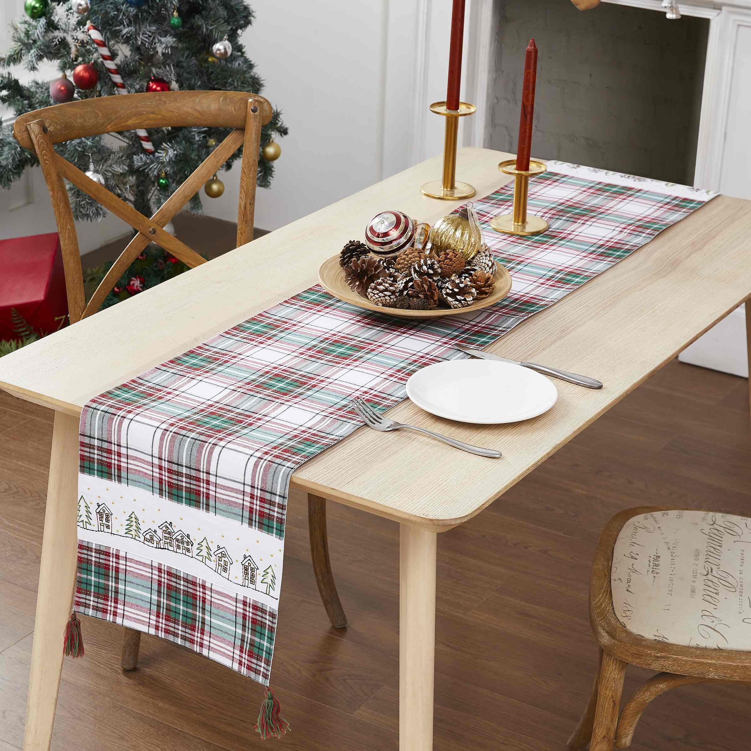 Avanti Linens Holiday Plaid 90" Runner