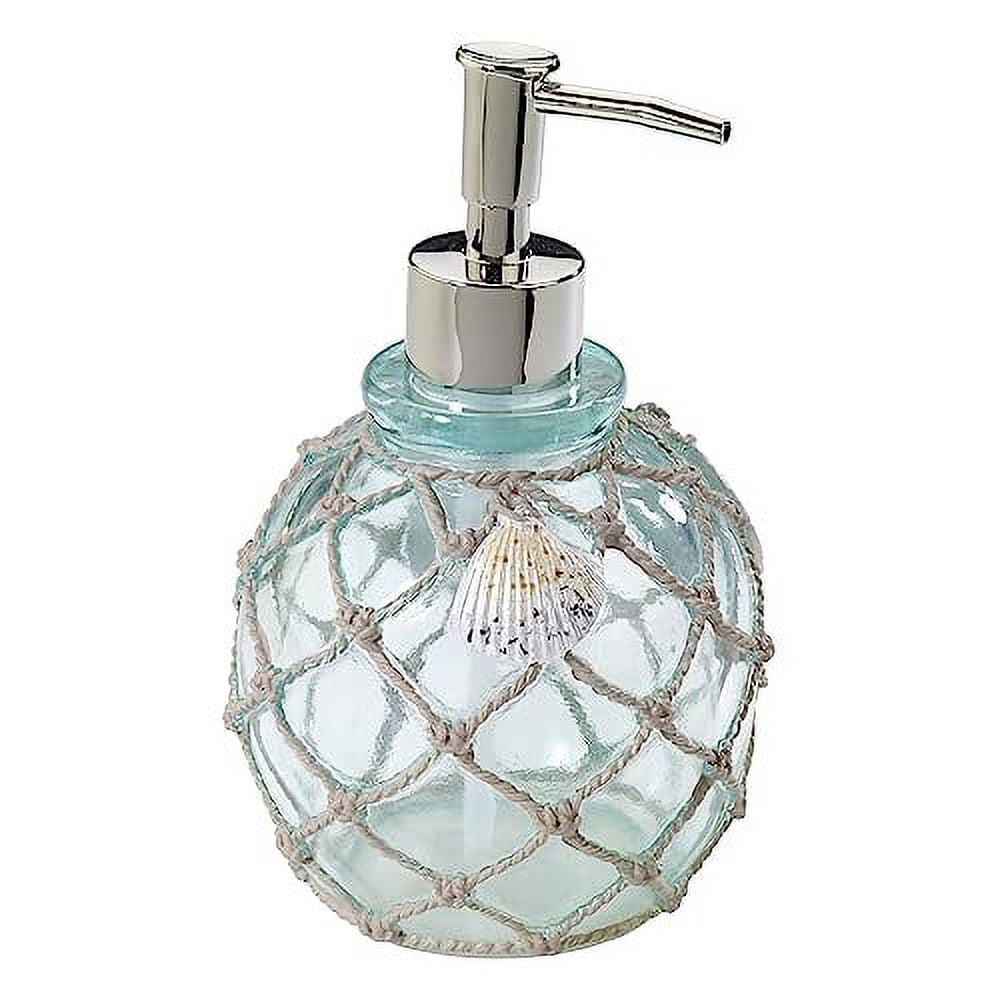 Seaglass Clear Resin and Rope Lotion Pump Dispenser