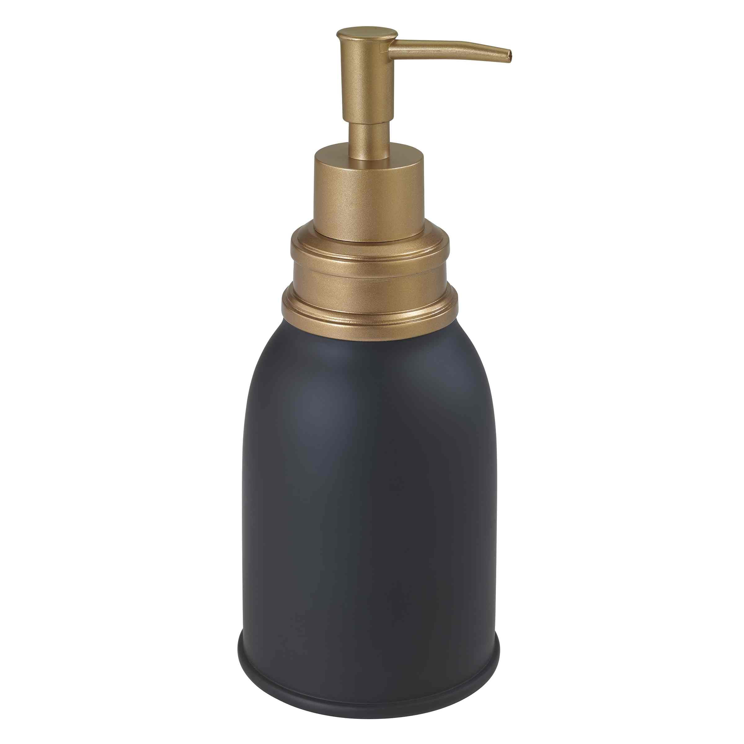 Matte Black and Gold Resin Soap Dispenser