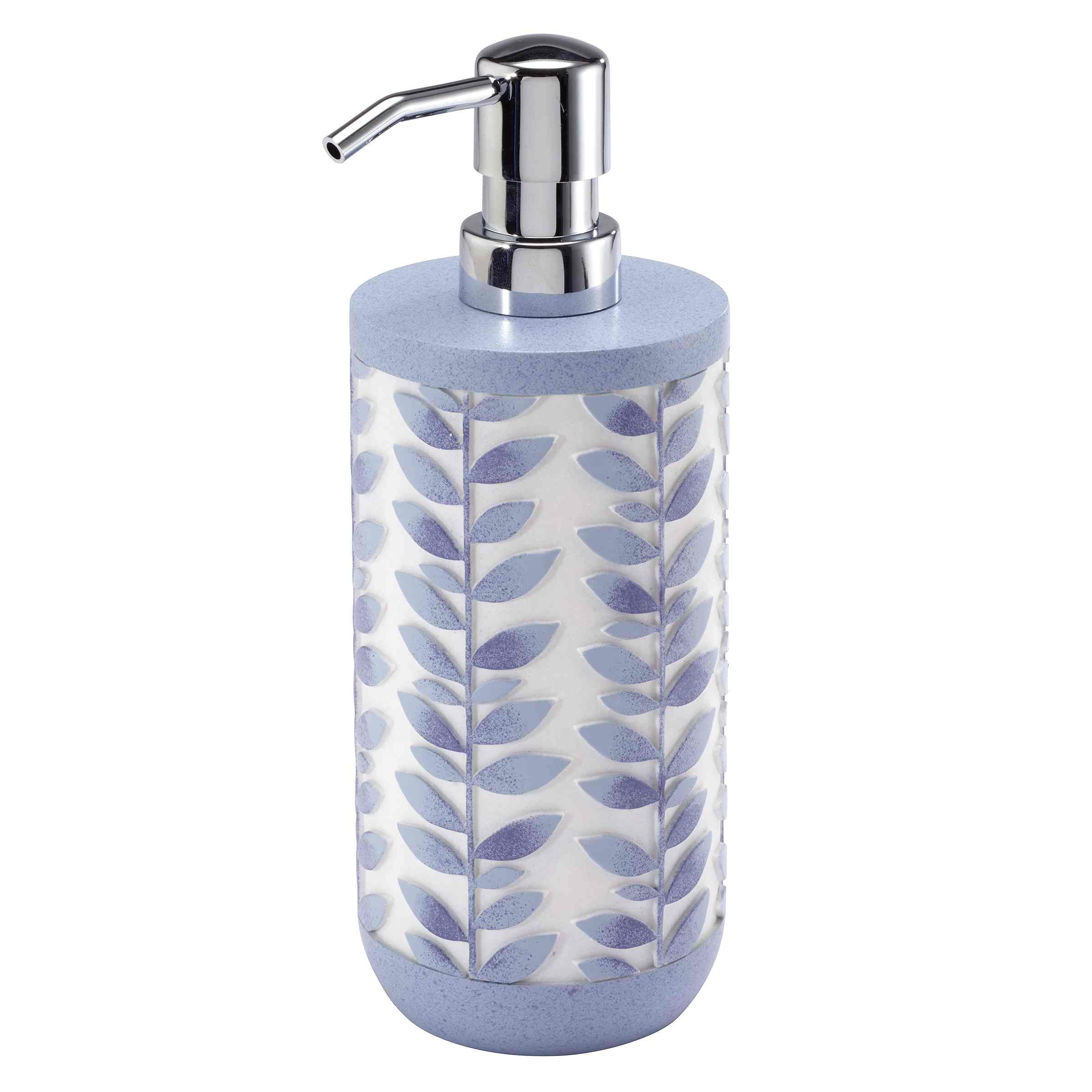 Periwinkle Blue and Purple Leaf Resin Lotion Dispenser