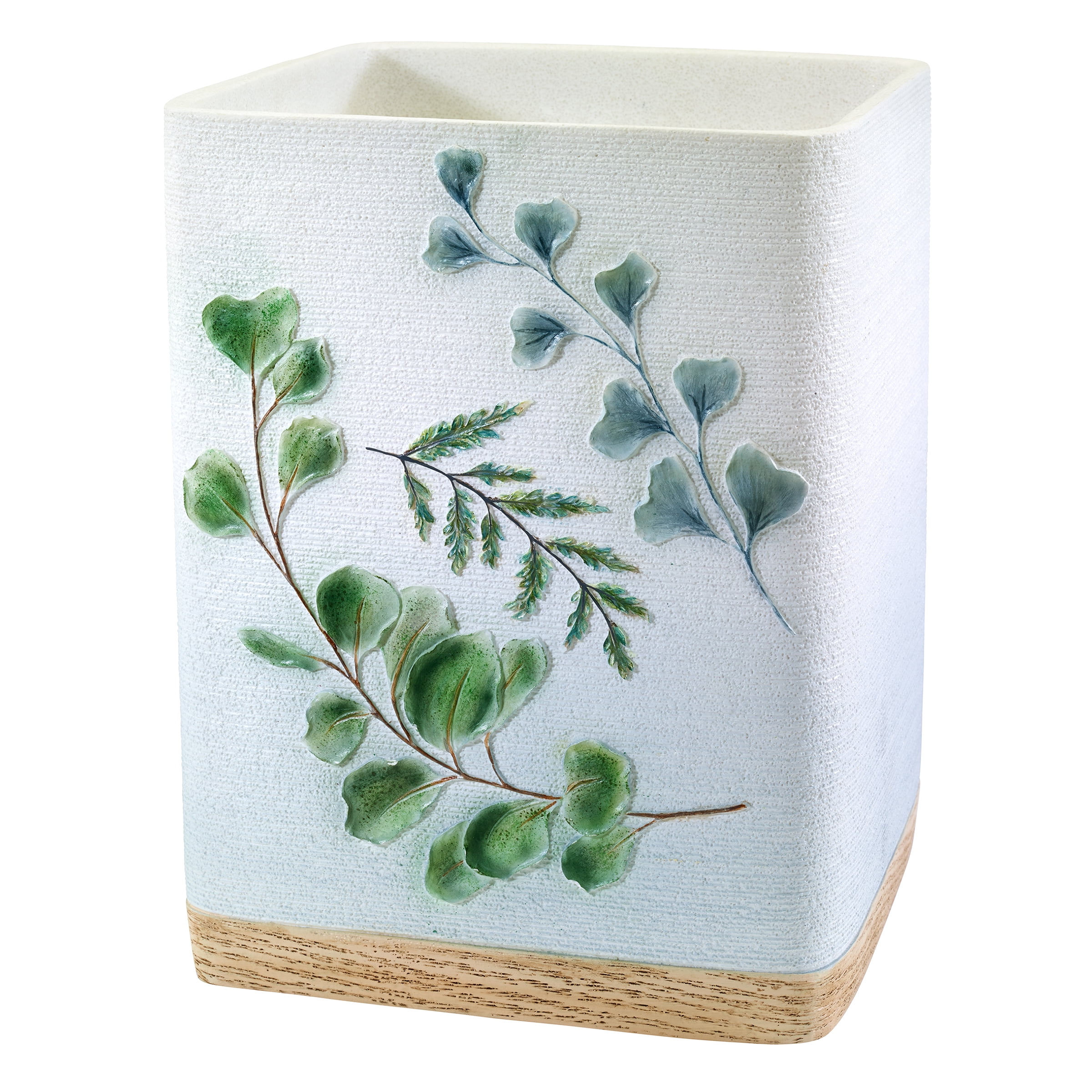 Multicolor Ombre Floral Resin Wastebasket