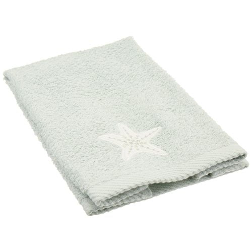 Avanti Linens Sequin Shells Fingertip Towel, Mineral