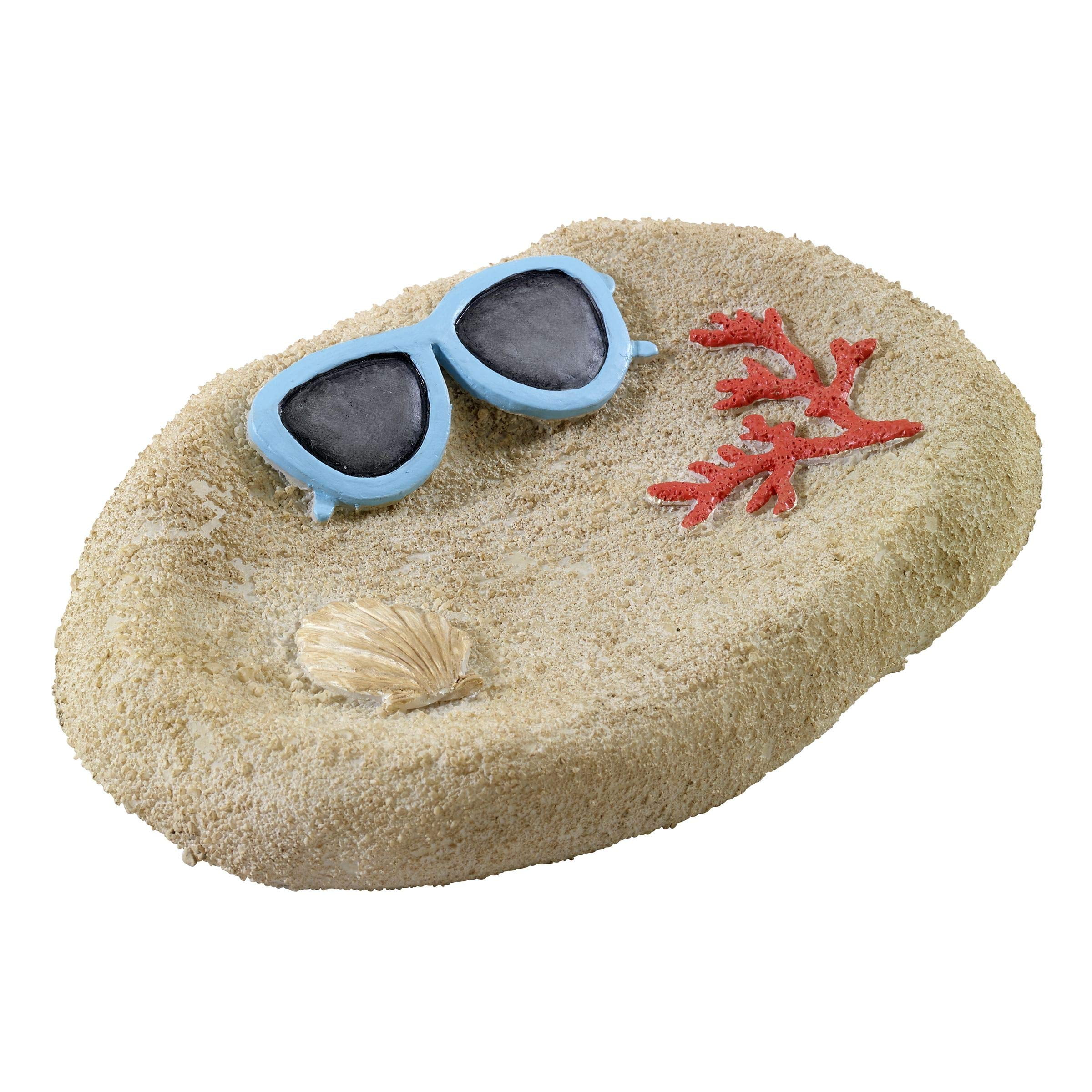 Beach Mode Elliptical Sand and Coral Soap Dish