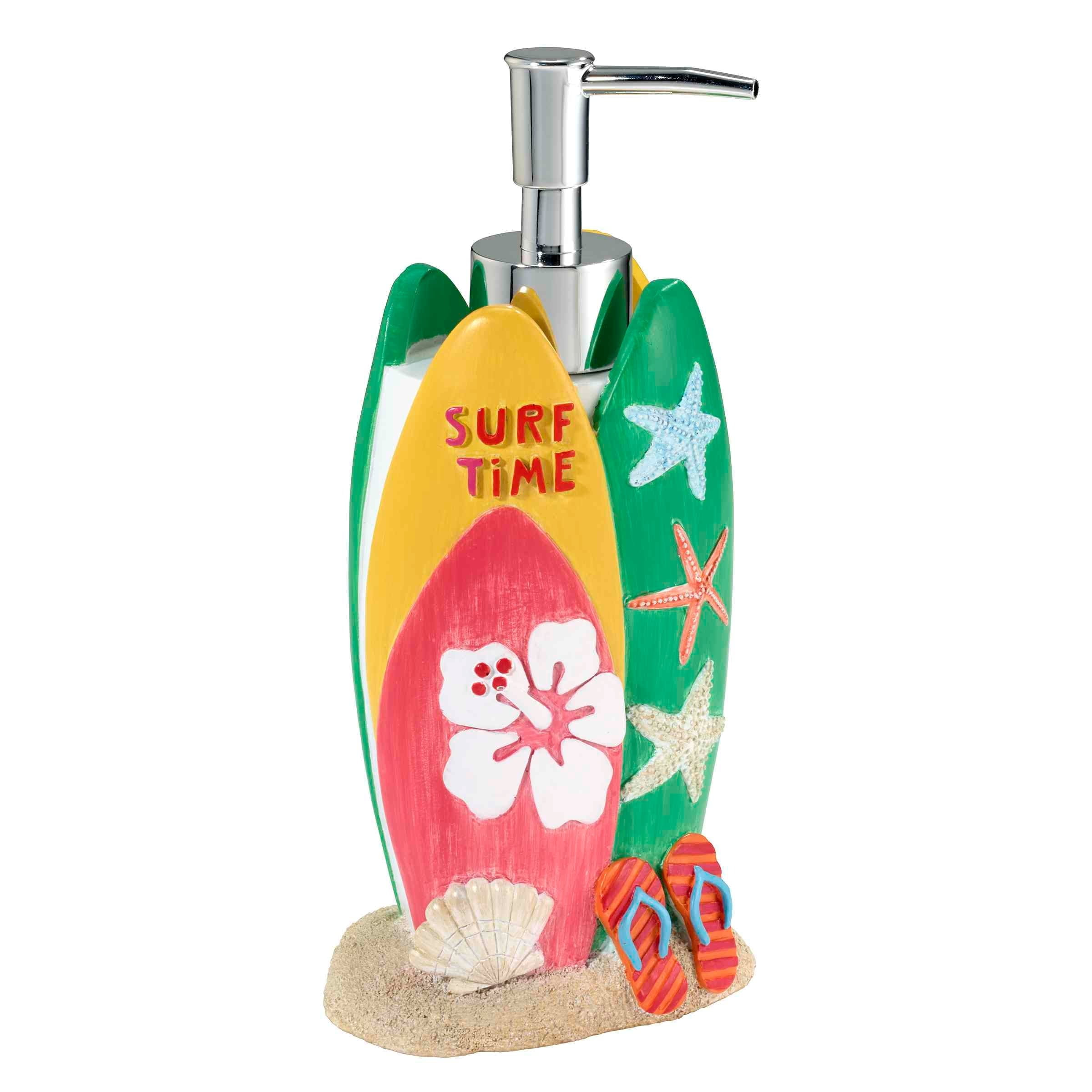 Surf Time Multicolor Hand-Painted Resin Soap Dispenser