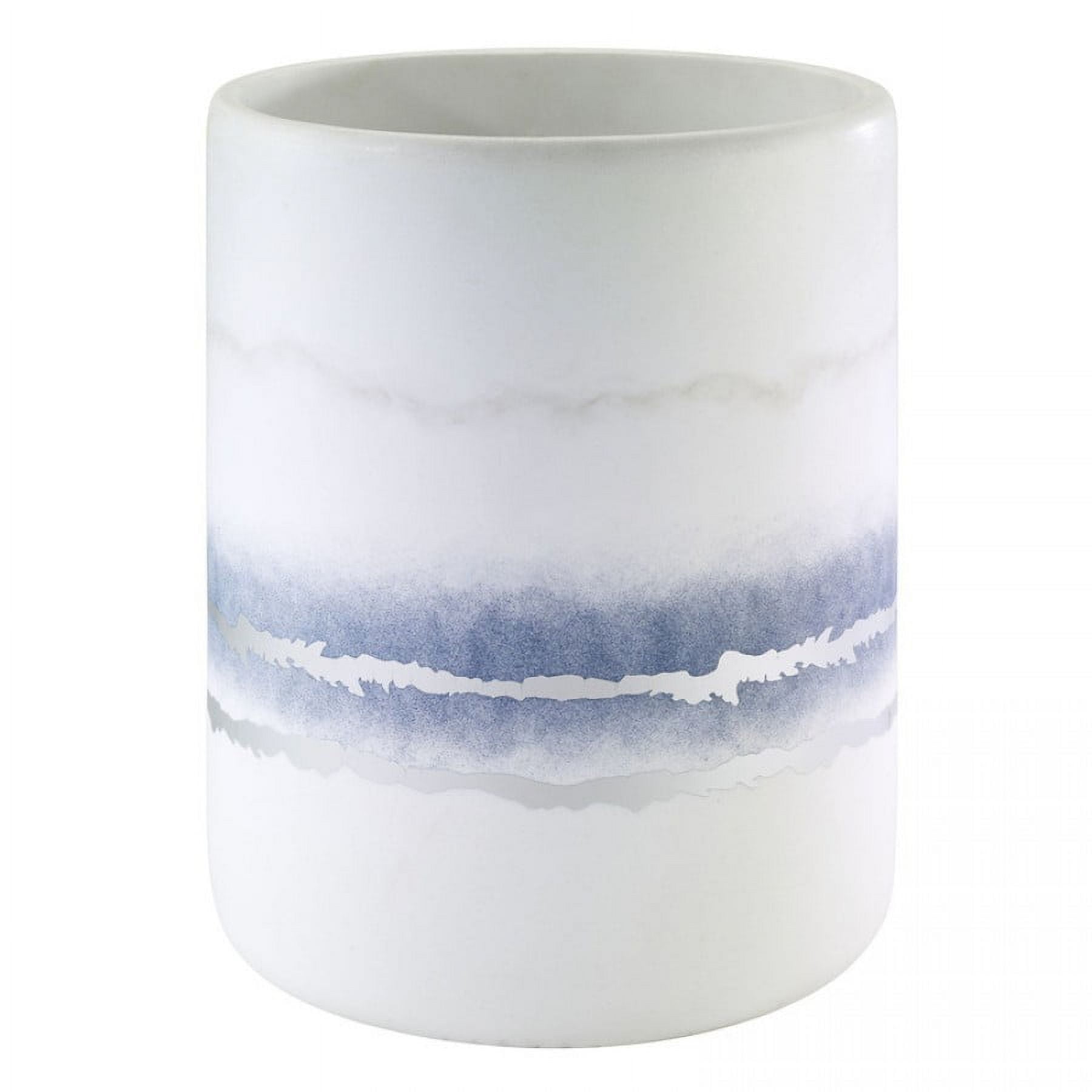 Gray and Silver Abstract Plastic Wastebasket
