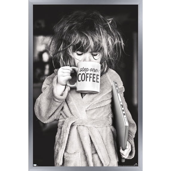 Avanti - Little Girl Coffee Mug Wall Poster, 14.725" x 22.375" Framed