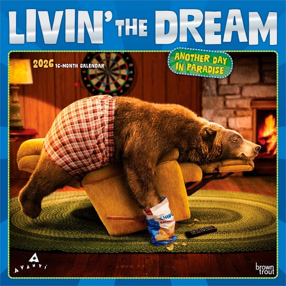 Avanti Livin' the Dream OFFICIAL | 2026 12x24" (Hanging) Wall Calendar | Plastic-Free