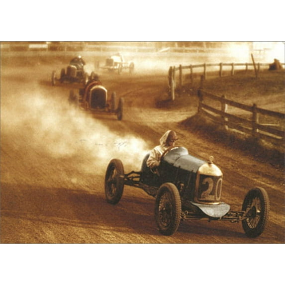 Avanti Press Auto Race On Dirt Track America Collection Birthday Card