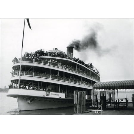 Avanti Press Bob-Lo Boat At Dock Historic Detroit Blank Note Card