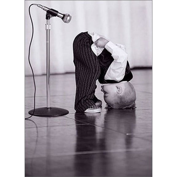 Avanti Press Boy Bending Microphone Funny / Humorous Birthday Card