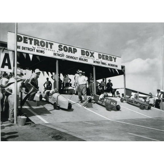 Avanti Press Detroit Soap Box Derby Historic Detroit Blank Note Card