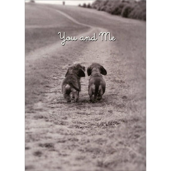 Avanti Press Dog Couple On Path Romantic Valentine's Day Card