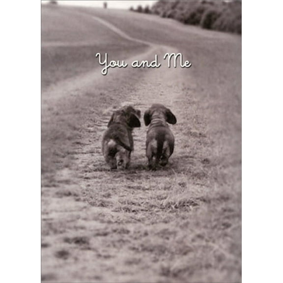 Avanti Press Dog Couple On Path Romantic Valentine's Day Card