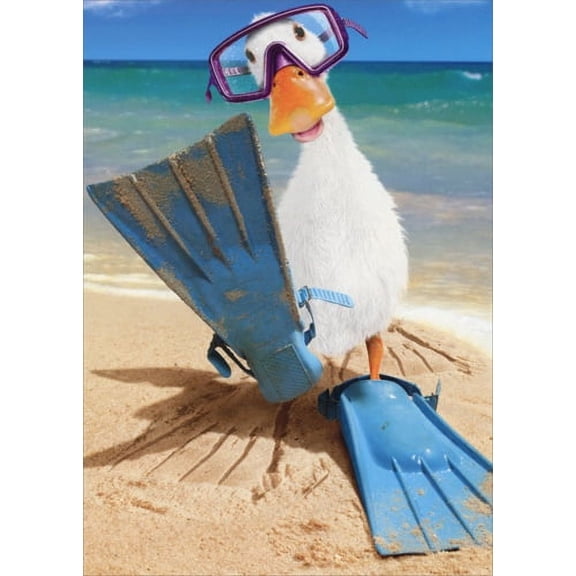 Avanti Press Duck Wearing Scuba Mask Funny Birthday Card