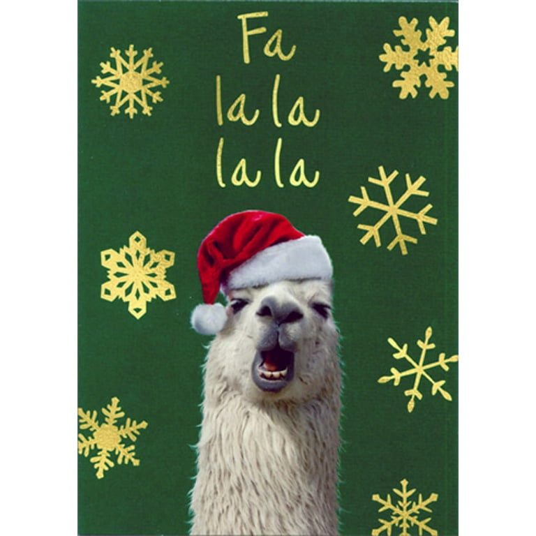 Avanti Press Fa La La La Llama Funny Humorous Christmas Card 1
