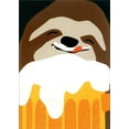 thumbnail image 1 of Avanti Press Happy Sloth Frosty Beer Masculine Humorous : Funny Birthday Card for Man / Him, 1 of 2