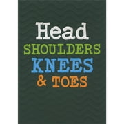 Avanti Press Head, Shoulders, Knees and Toes Embossed Letters and Waves Funny / Humorous Birthday Card