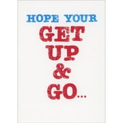 Avanti Press Hope Your Get Up and Go Blue and Red Letters Get Well Card