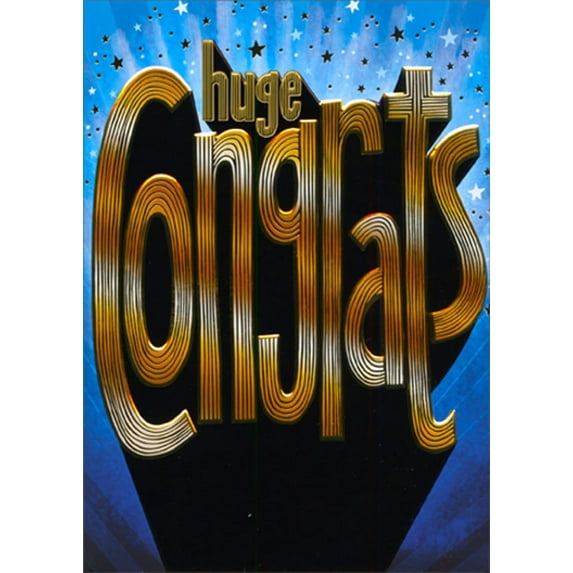 Avanti Press Huge Congrats : Gold Foil Lettering A-Press Congratulations Card