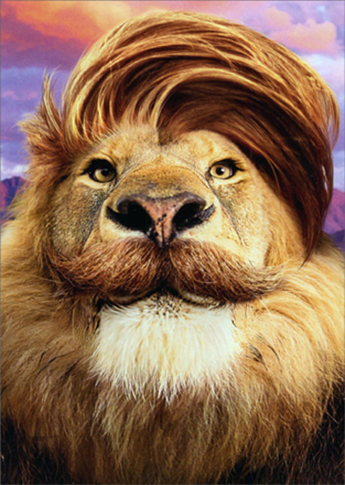 Avanti Press Lion with Comb Over and Mustache Humorous : Funny Father's Day  Card 
