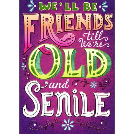 Avanti Press Old and Senile on Purple A-Press Funny / Humorous Birthday Card for Friend