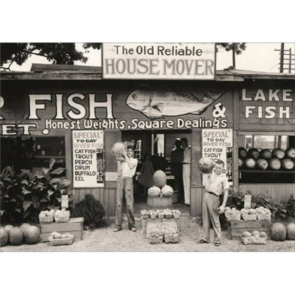 Avanti Press Roadside Fish and Produce Stand America Collection Retirement Congratulations Card