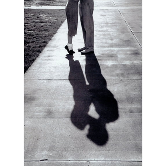Avanti Press Teenage Couple Shadow on Sidewalk Vintage Photo Wedding Anniversary Congratulations Card for Wife, Husband, Spouse
