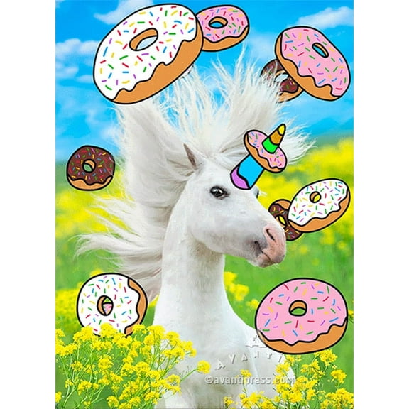 Avanti Press Unicorn And Doughnuts Lenticular Motion 3D Funny Birthday Card