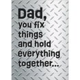 thumbnail image 1 of Avanti Press You Hold Everything Together: Metal Floor Grip Pattern Funny Birthday Card for Dad, 1 of 2