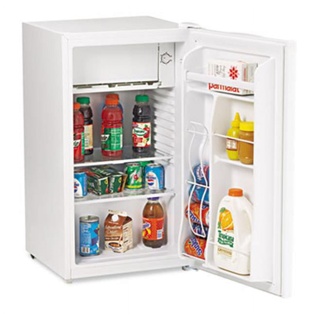 White Compact Energy Star Refrigerator with Chiller Compartment