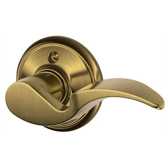 Avanti Right Handed Lever Non-Turning Lock, Antique Brass (F170 AVA 609 RH)