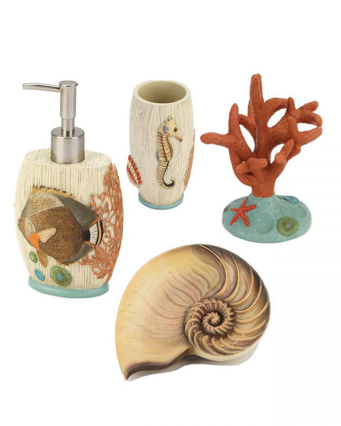 Avanti Seaside Vintage 4 Pc Bath Accessory Set - Walmart.com