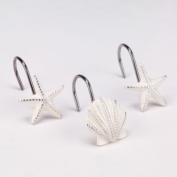 Avanti Sequin Shell Shower Curtain Hooks