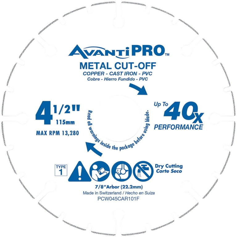 AvantiPRO 4-1/2 in. Carbide Wheel Metal Cutting AvantiPRO 4-1/2 in. Carbide Wheel Metal Cutting