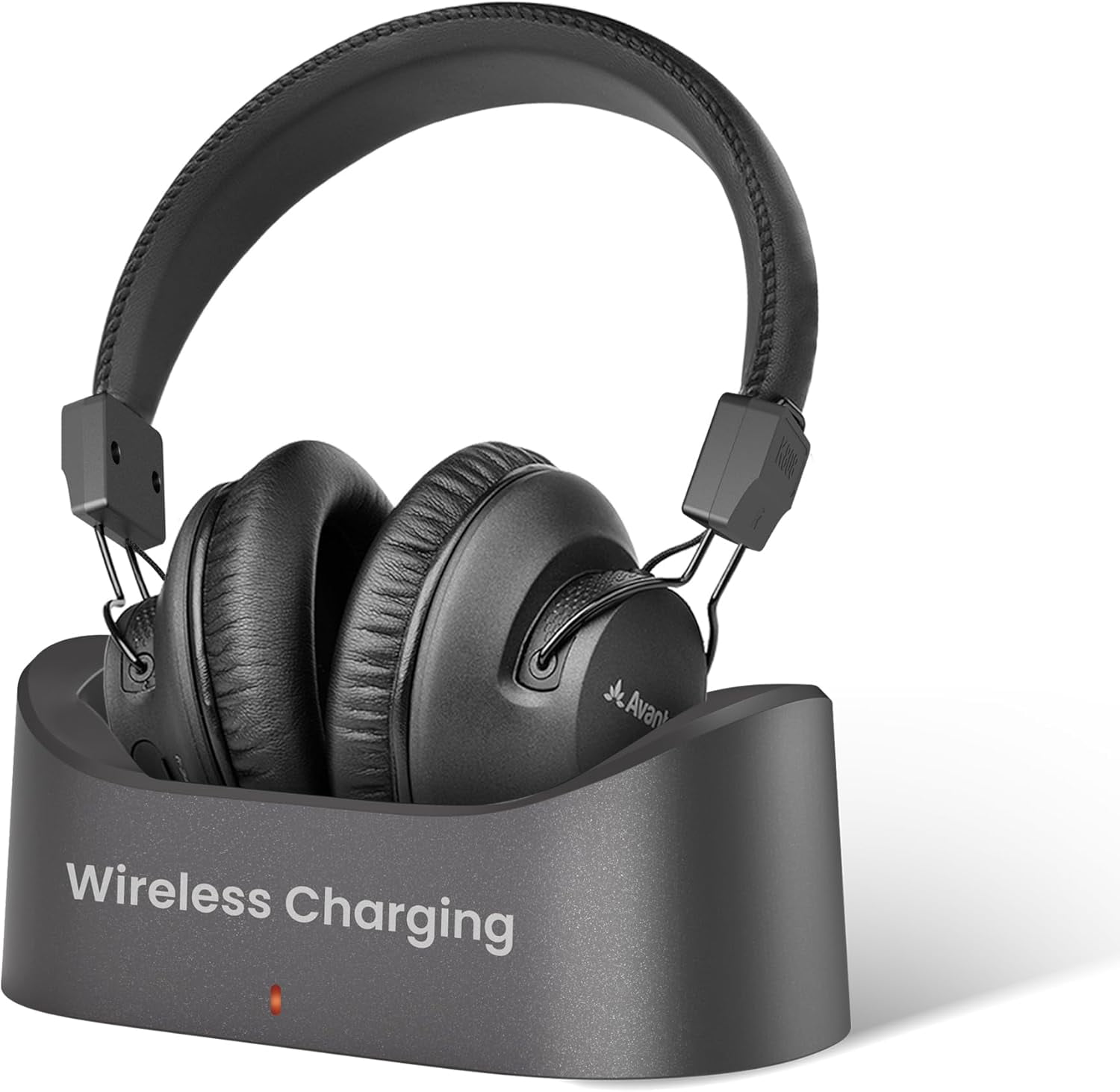 Avantree Audition 3 - Bluetooth 5.3 Over Ear Headphones with Wireless Charging Dock, aptX-Adaptive & HD Support, Clear Voice and Boosted Volume, Lightweight & Comfort, 50H Playtime