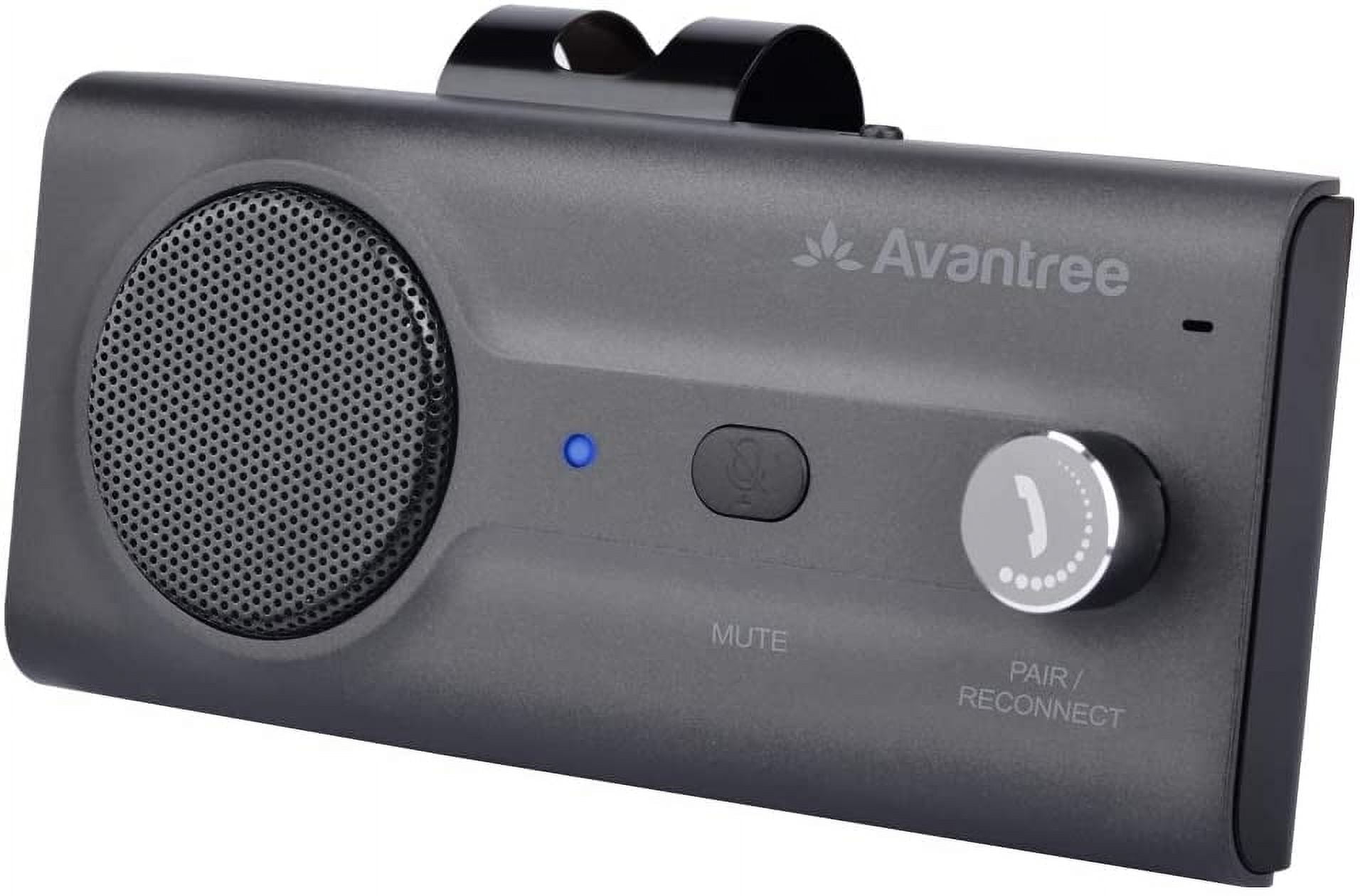 Avantree CK11 Hands Free Bluetooth 5.0 Car Kits, 3W Loud Speakerphone, Wireless in Car Handsfree Speaker with Visor Clip