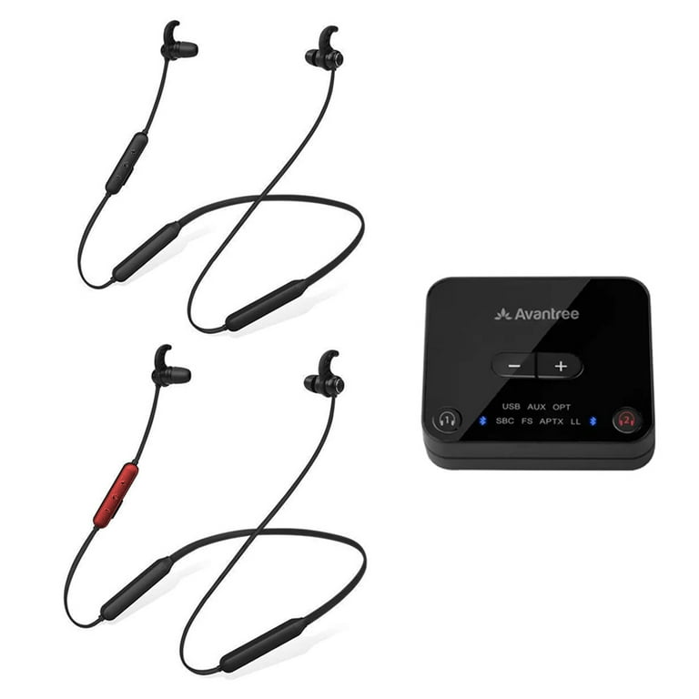 Avantree HT Wireless Earbuds TV Watching Set Bluetooth 20Hrs Playtime Volume Control Walmart