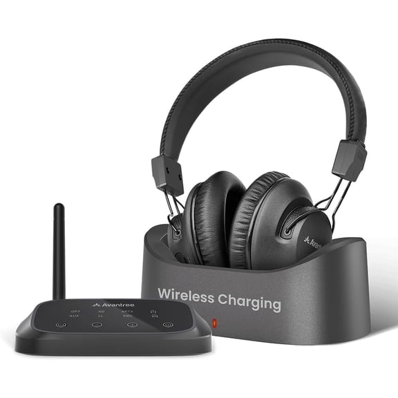 Avantree HT5009 Plus – Wireless TV Headphones for TVs with Optical (TOSLINK) or AUX Audio Output