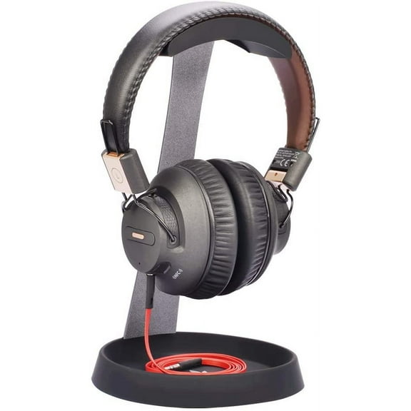 Avantree Metal & Silicone Headphone Stand Hanger with Cable Holder, Black Desk Earphone Mount Rack for Sennheiser, Sony, Bose, Beats Gaming Headset Display, Fancy Music Studio Accessories - HS102