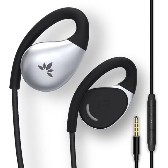Avantree Resolve -3.5mm AUX Jack Large Ear Wired Open-Ear Earbuds & Microphone