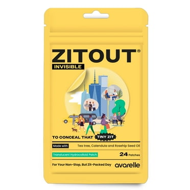 Avarelle Cosmetics ZITOUT Invisible Hydrocolloid Pimple Patch, 24 ct