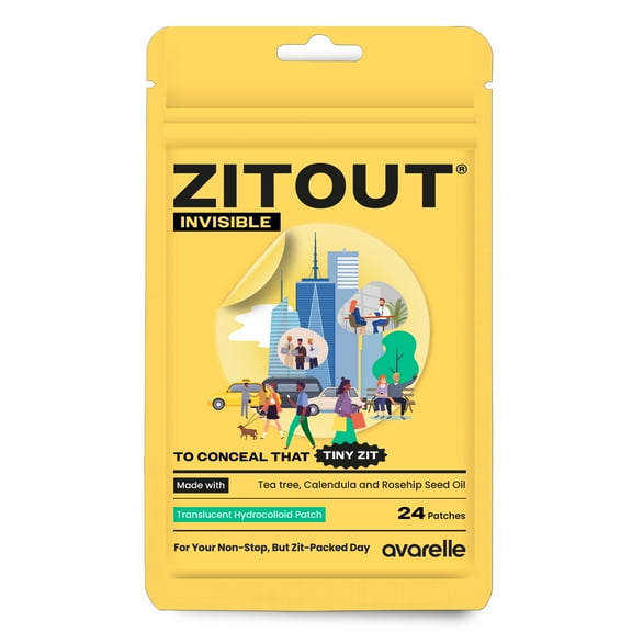 Avarelle Cosmetics ZITOUT Invisible Hydrocolloid Pimple Patch, 24 ct