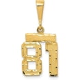 thumbnail image 1 of Avariah 14k Yellow Gold Small Brushed Diamond-cut Number 81 Charm, 1 of 6