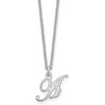 thumbnail image 1 of Avariah 14kw White Gold Letter R Initial Necklace - 18" Chain, 1 of 5