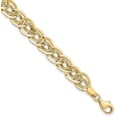thumbnail image 1 of Avariah Diamonds 10K Yellow Gold Triple Link Flat Curb Bracelet - 7.25", 1 of 8