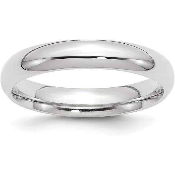 Avariah Diamonds 10k White Gold 4.2mm Standard Weight Comfort Fit Wedding Band Size 6 - Ring Size 6.0